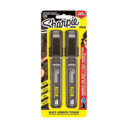 Sanford Sanford 250543 Black Sharpie Pro Permanent Marker - 2 Count 250543